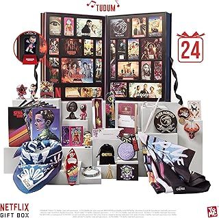 YuMe Netflix Gift Box 2024 Advent Calendar, Premium Collectible Toy Figures, Netflix Content Inspired Set, Gift for Families and Friends, Holiday Collectible Figurines