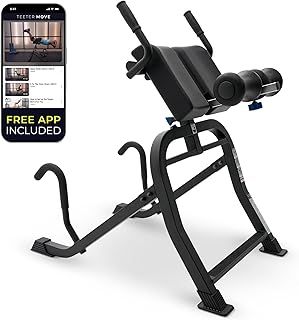 Teeter DEX II Inversion & Core Training; Decompression Roman Chair Hyperextension Bench for Ab, Back, & Core Strength; Commercial-Grade 350lb-Rated Home Exercise Equipment