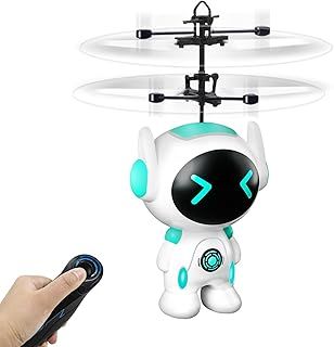 Remote Control Helicopter, 2.4GHz Aircraft Indoor and Outdoor Flying Toys Built-in LED RC Helicopter Toys, Gift for Boys (White Flying Toy)