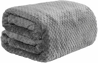 Dreamscene Luxury Waffle Honeycomb Soft Warm Throw Over Sofa Bed Blanket - 200 x 240cm - Charcoal