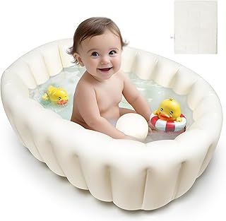Baby Bath Tub Inflatable Bathtub, Toddler Bath Foldable Baby Bath Travel Baby Bath Support 0-12 Months, Inflatable Baby Bath Baby Baths Collapsible Baby Bath Newborn Bath for Boy and Girls