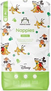 Amazon Brand - Mama Bear Disney Ultra Dry Nappies, Size 4 (8-14 kg), 84 Count, White