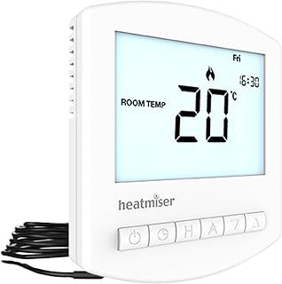 Kudos-Trading - FH-01 Electric Underfloor Heating programmable Thermostat with 7 Day Timer Scheduling, Temperature Control 5-40°C for Matting Cable and Carbon Heating Energy Efficient.