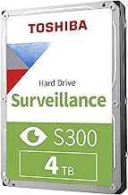 Toshiba 4TB S300 Surveillance HDD - 3.5' SATA Internal Hard Drive Supports up to 64 HD cameras at a 180TB/Year workload (HDWT840UZSVA)