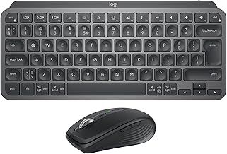 Logitech MX Keys Mini Keyboard + MX Anywhere 3S Wireless Mouse - Fluid Typing, Backlit Keys, Fast Scrolling, USB-C, Bluetooth, Compact, Multi-OS Compatible, QWERTY UK English - Graphite