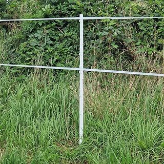 156cm Poly Post Extra Tall 5FT Plastic Fencing Stake | Reinforced Mobile Electric Fence Poles Ideal for Horse Paddocks Equestrian (White, Pack of 20)