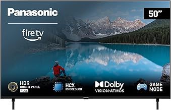 Panasonic TX-50MX800B, 50 Inch 4K Ultra HD LED Smart 2023 TV, High Dynamic Range (HDR), Dolby Atmos & Dolby Vision, Fire TV, Prime Video, Alexa, Netflix, Black
