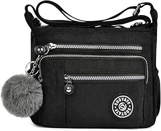 Women's Multi-Pocket Casual Crossbody Bag, Multifunctional Travel Bag with Adjustable Shoulder Strap, Nylon Lightweight and Waterproof, for Shopping, Hiking, Everyday Use