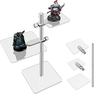 Byhoo DND Flight Stand, Flying Miniatures Combat Risers, Acrylic Miniatures Platforms for DND , Adjustable for Various Heights, Ideal DND Terrain Accessories, Present for DMs and Tabletop RPG Fans