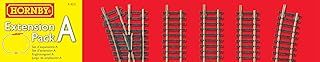 Hornby R8221 OO Gauge Track Extension Pack A - Extra Track Pieces for Model Railway Sets, Model Train Track Pieces, Includes - Straights, Double Straight, Curves, LH Point & Buffer Stop- Scale 1:76