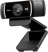 Logitech C922 Pro Stream Webcam - Black (Full HD 1080p Camera Streaming Webcam, Records and Streams Your Gaming Sessions in Rich HD for Streaming, Background, with Tripod Included)