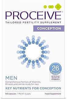 Proceive Omega 3 Conception for Men & Women Trying for a Baby - EPA & DHA High Strength Pure Fish Oil Tablets - 60 Capsules - 2000mg Fish Oil per Dose - Sustainably Sourced, No PCBs, No Heavy Metals