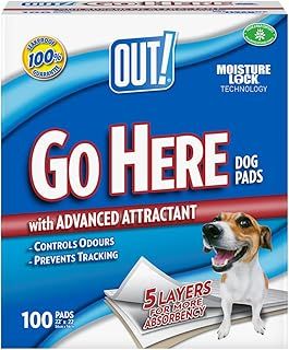 Go Here Absorbent Pet and Puppy Training Pads |100 Pads