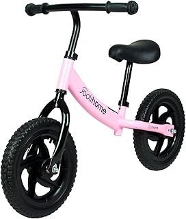 12" Balance Bike Carbon Steel Frame No Pedal Walking Balance Bike Training Bicycle for Kids and Toddlers 2- to 6 Years Old