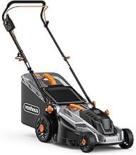 VonHaus Lawnmower 1800W – Electric Corded Lawn Mower for all Types of Grass – 52L Collection Bag, 430mm Working Width, 12m Cable, Foldable Height Adjustable Handlebar, 5 Depth Settings, Carry Handle