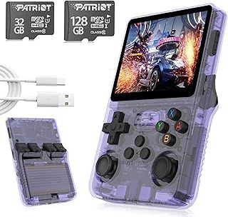 TKXOX R36S Handheld Retro Gaming Console Linux System with 32+128G TF Card, 20000+ Classic GamesRetro Video Game Console, 3.5-inch IPS Screen Linux System Retro Game Console
