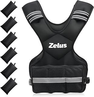 ZELUS Weighted Vest for Men and Women, 4-10lb/11-20lb/20-32lb Vest with 6 Ironsand Weights for Home Workouts, Adjustable Body Weight Vest Exercise Set for Cardio and Strength Training