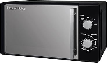 Russell Hobbs 20 Litre 800W Black Solo Manual Microwave, 5 Power Levels, Integrated Timer and Defrost Function, Easy Clean RHM2060B
