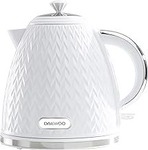 Daewoo Argyle Collection, 1.7L, Electric Kettle With Removable Lid and Filter For An Easy Clean, Auto Shut Off And Power Indicator For Safety, White