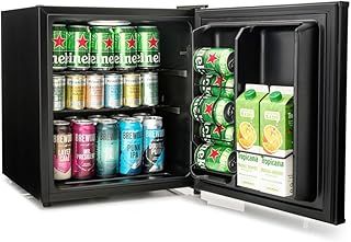 Cave50 LED Solid Door Beer Fridge for Wine & Drinks | Mini Chiller with Can Dispenser | 44 Cans (Black)