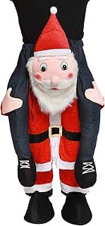 Santa Claus Costume,Easy to Wear and Walk Christmas Costumes for Women/Men,Fancy Riding on Santa’s Shoulders Unisex Adult Costume. (Santa Claus)