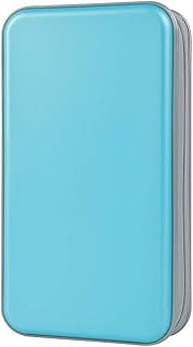 alavisxf xx CD Case Hard, 96 Capacity Plastic Portable Travel CD Case Protective Zipper DVD Case Holder Disc Car Storage Wallet Bag (96 Capacity, Sky Blue)