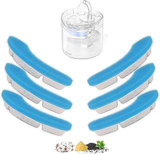 Cat Water Fountain Filter Replacement Upgrade Cat Fountain Filter Arc-Shaped Safe Washable Animal Water Fountain Filters with 4 Filtration System for HAPUP Kitty Spout Cat Fountain 61OZ