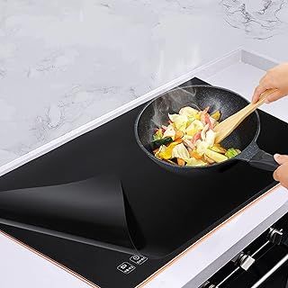 78 x 52 Large Induction Hob Protector Mat Silicone Induction Hob Cover (Magnetic) Cooktop Scratch Protector Heat Resistant Anti Slip BPA Free for Induction Stove Multifunctional Silicone Mats