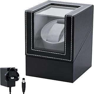 Mcbazel Automatic Watch Winder Box PU Quad Single Automatic Watch Display Storage Wristwatch