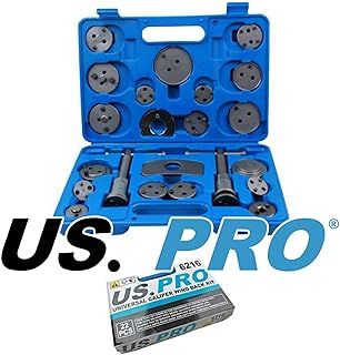 US PRO 22pc Universal Brake Piston Caliper Wind Back Tool Kit 6216