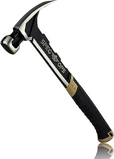 Spec Ops - SPEC-M22CF Tools Framing Hammer, 22 oz, Rip Claw, Milled Face, Shock-Absorbing Grip, 3% Donated to Veterans Black/Tan