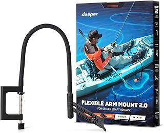 Deeper Flexible Arm 2.0 - Flexible Mounting Arm for Fishing Boat, Bellyboat and Kayak