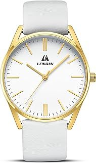 LN LENQIN Ladies Watches Analog Quartz Watches for Women Waterproof Womens Watches Women's Wrist Watches with Leather Strap