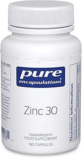 Pure Encapsulations - Zinc 30 - Zinc Picolinate 30mg - Highly Absorbable Hypoallergenic Immune System Supplement - 180 Capsules