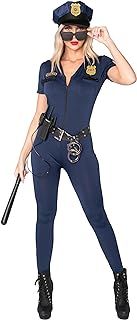 Spooktacular Creations Adult Women Police Costume Outfits Sets for Sexy Cop Uniform Dress, Halloween Dress Up Party, Cop Role Playing, Cosplay Party, Fancy Dress Party, Theme Party