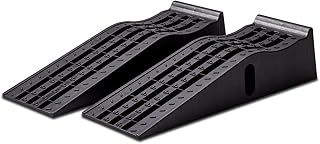 Cartrend 10639 Car Ramp Set 3 Tonnes up to 235 mm Lifting Platform Plastic Car Ramp with Override Protection 2 Pieces, Black