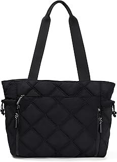 befen Tote Bags for Women Puffer Shoulder Bag 15.6-Inch Laptop Tote Bag Lightweight Womens Handbag Carry on Bag for Work Travel Gym