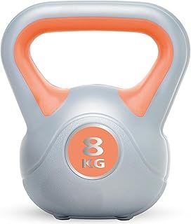 Unisex Urban Fitness Vinyl Kettlebell, orange, 8kg UK