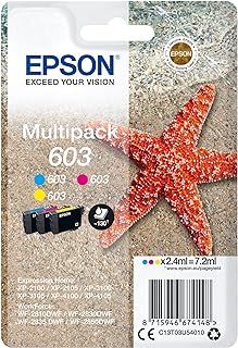 Epson 603 Starfish Genuine Multipack, 3-Colours Ink Cartridges