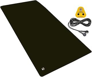 Anti-Static ESD Grounding Mat Kit – 300x600mm (Black) With Rounded Corners, Includes Anti Static Mat, UK Grounding Adapter, Grounding Lead (Wrist Strap Not Supplied)