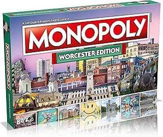 Monopoly Board Game Worcester Edition: Family Board Games for 2-6 Players for Children and Adults, Board Games for Kids 8 and up, for Kids and Adults, IDE