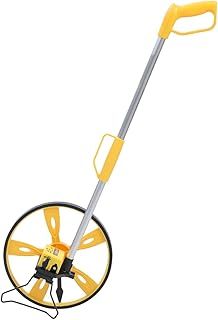 TOPWAY Distance Measuring Wheel 9999.9m Trundle Wheel 318mm Diameter with Aluminum Alloy Foldable Handle, Stand and Storage Bag, for Measuring Road Land