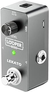Guitar Loop Effect Pedal 5 Minutes Unlimited Overdub Recording Time Guitar Looper Electric Loop Pedel Station for Guitars & Bass Keyboard Musical Instruments
