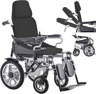 Electric Wheelchairs for Adults Foldable - 50km Long Range, 40A Lithium Battery, Heavy Duty All-Terrain Intelligent Motorized Wheelchair, 500W Dual Motors, Adjustable Backrest, 360°Joystick