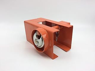 Heavy Duty Tow Hitch Lock & Keys for Towing Caravan Trailer Orange Security Trailer Lock