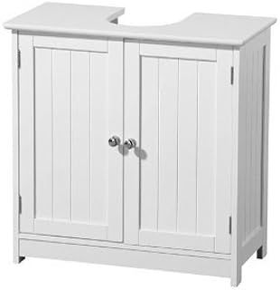 White Under Sink Gloss Bathroom Cabinet/Undersink Unit