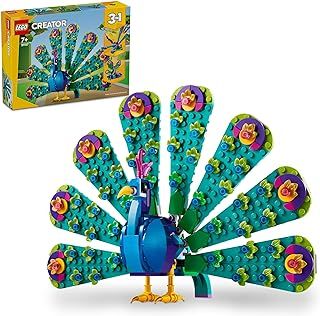 LEGO 31157 Creator 3 in 1 Exotic Peacock 7+ 355 Pieces Build a Peacock, Dragonfly or Butterfly