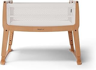 SnuzPod Studio Next to Me Crib - Portable Lightweight Baby Bed with Zip-Down Wall, 3D Breathable Mattress, 6 Height Settings and Comfort Incline Mode - Ideal Home and Travel Cot with Wheels, Stockholm