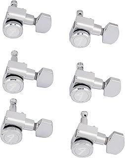 Fender Stratocaster/Telecaster Guitar Tuners with Mounting Hardware, Locking Tuners, Set of 6, Chrome