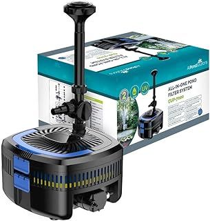 AllPondSolutions CUP-7000-5200L/H All in One Pond Pump Filter with Fountain and 11w UV Steriliser, Clear Water Algae Control for Ponds up to 7000L